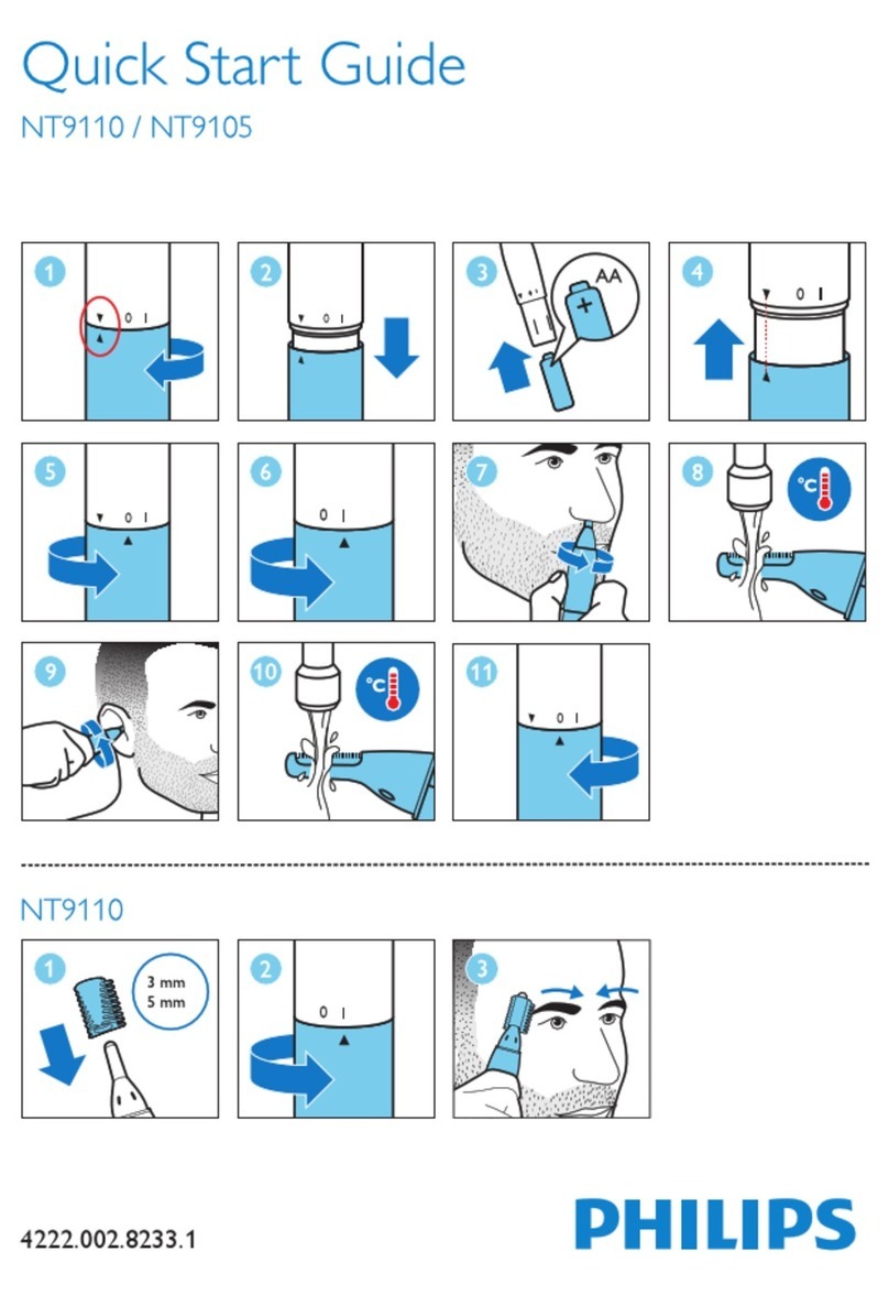 Philips Nose & Ear Trimmer NT9110 User manual