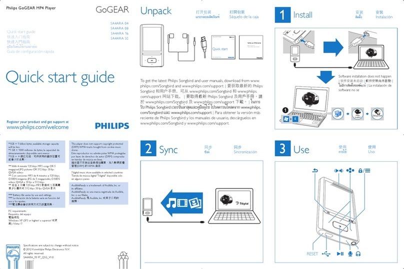 Philips SA4ARA04KF/97 User manual