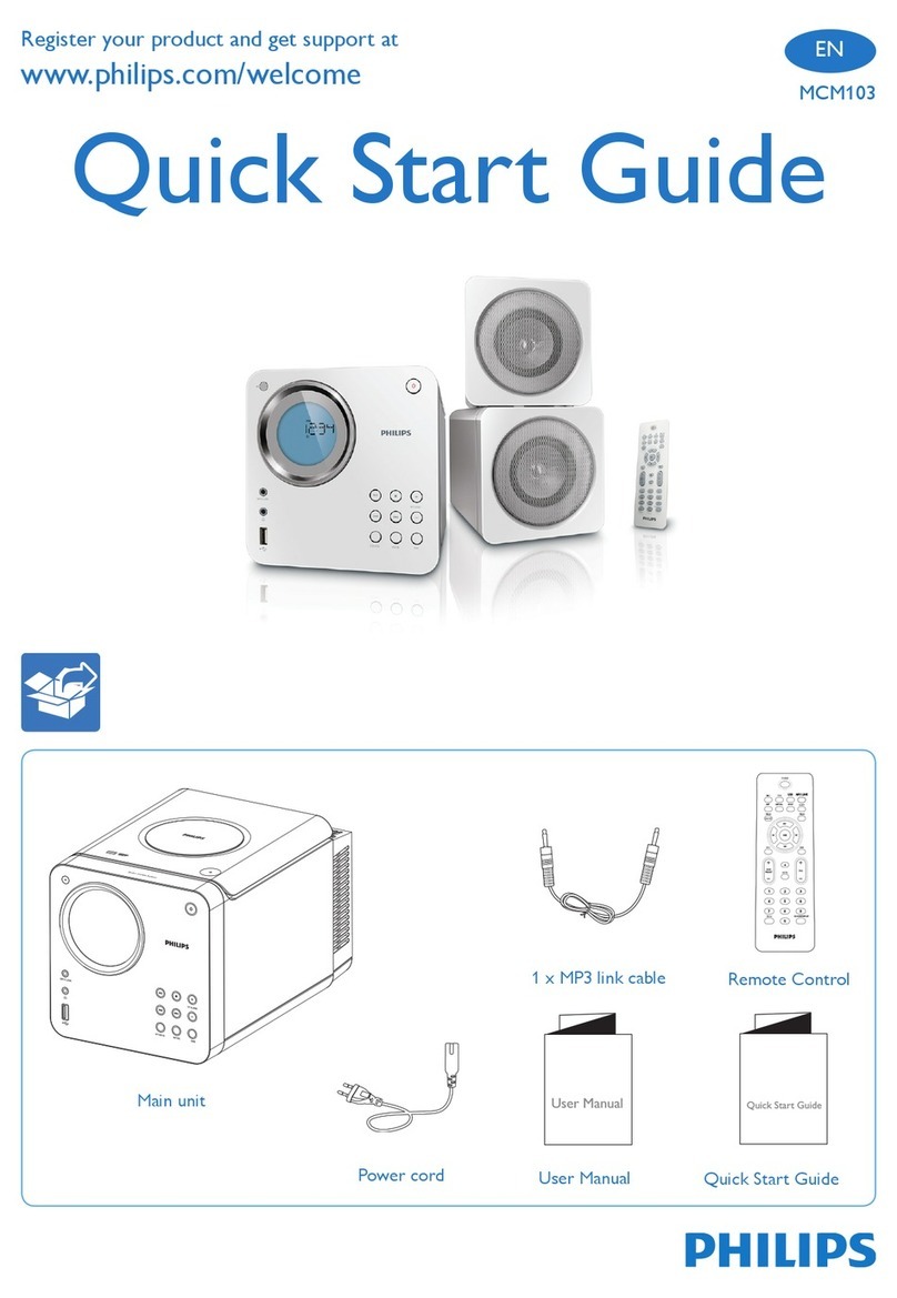 Philips MCM103/98 quick start guide