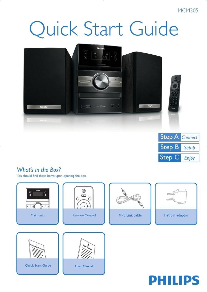 Philips MCM305/55 quick start guide
