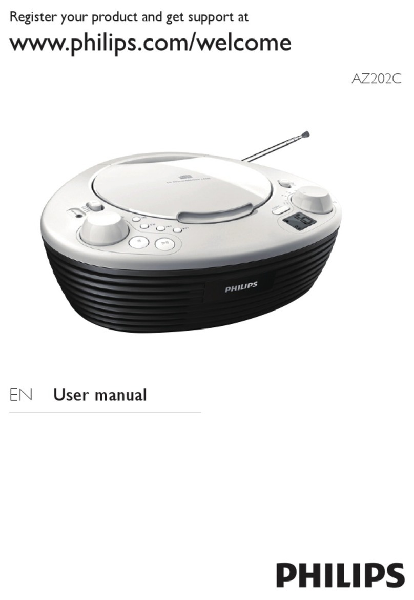 Philips Soundmachine AZ202C/05 user manual