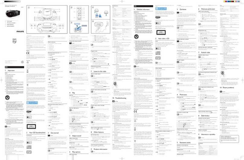 Philips Soundmachine AZ3831 user manual