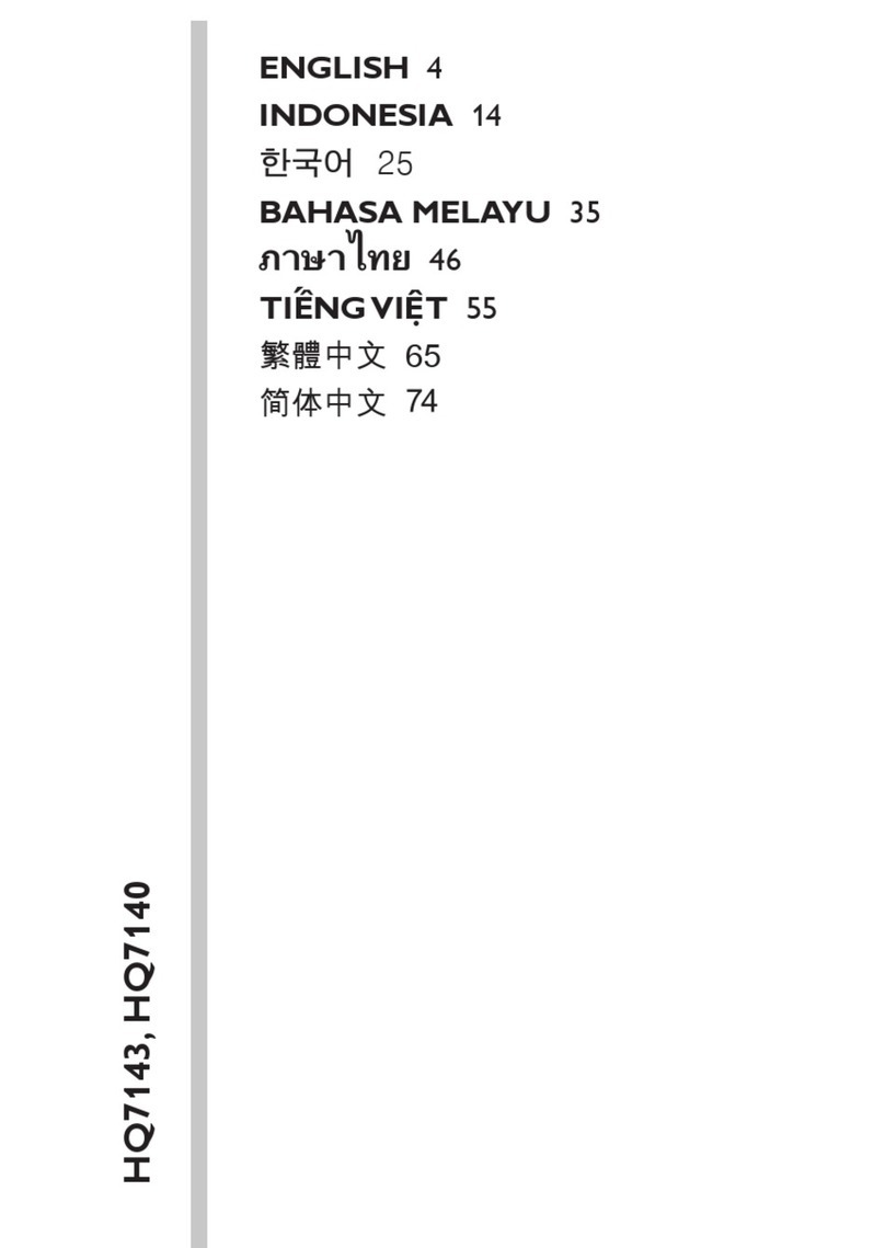 Philips HQ7143/16 user manual