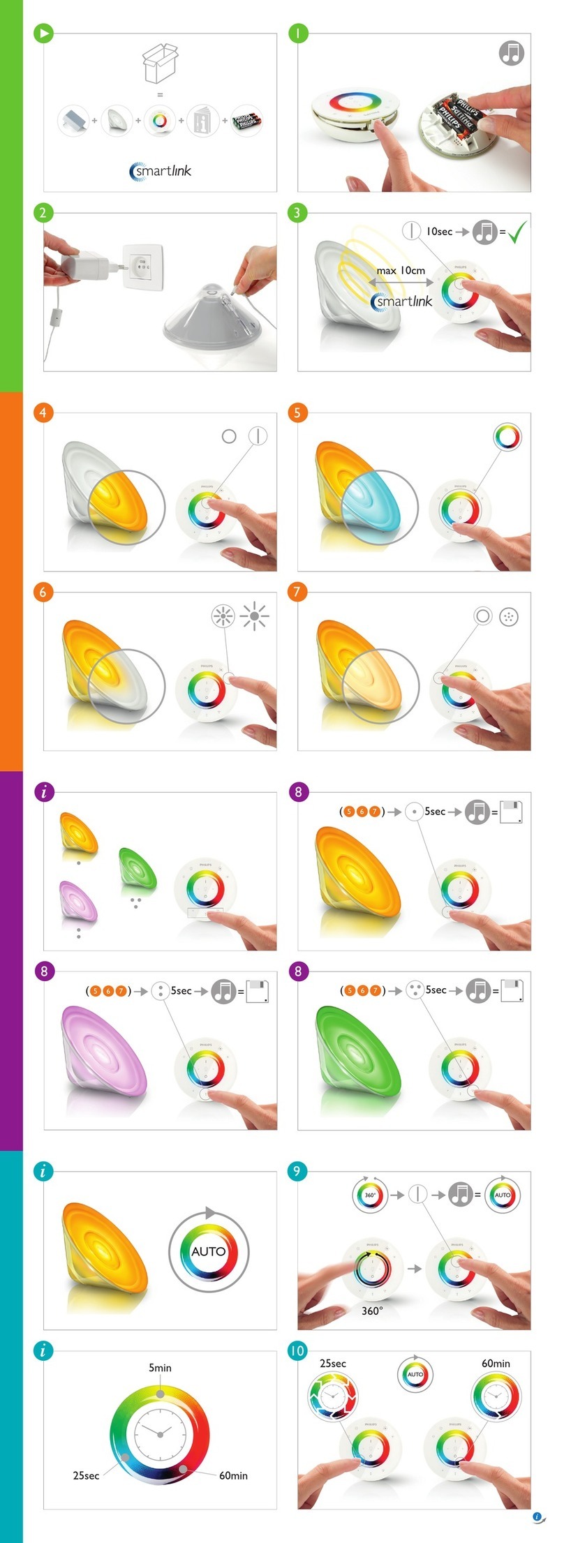 Philips LivingColors 69166/65/PU user manual