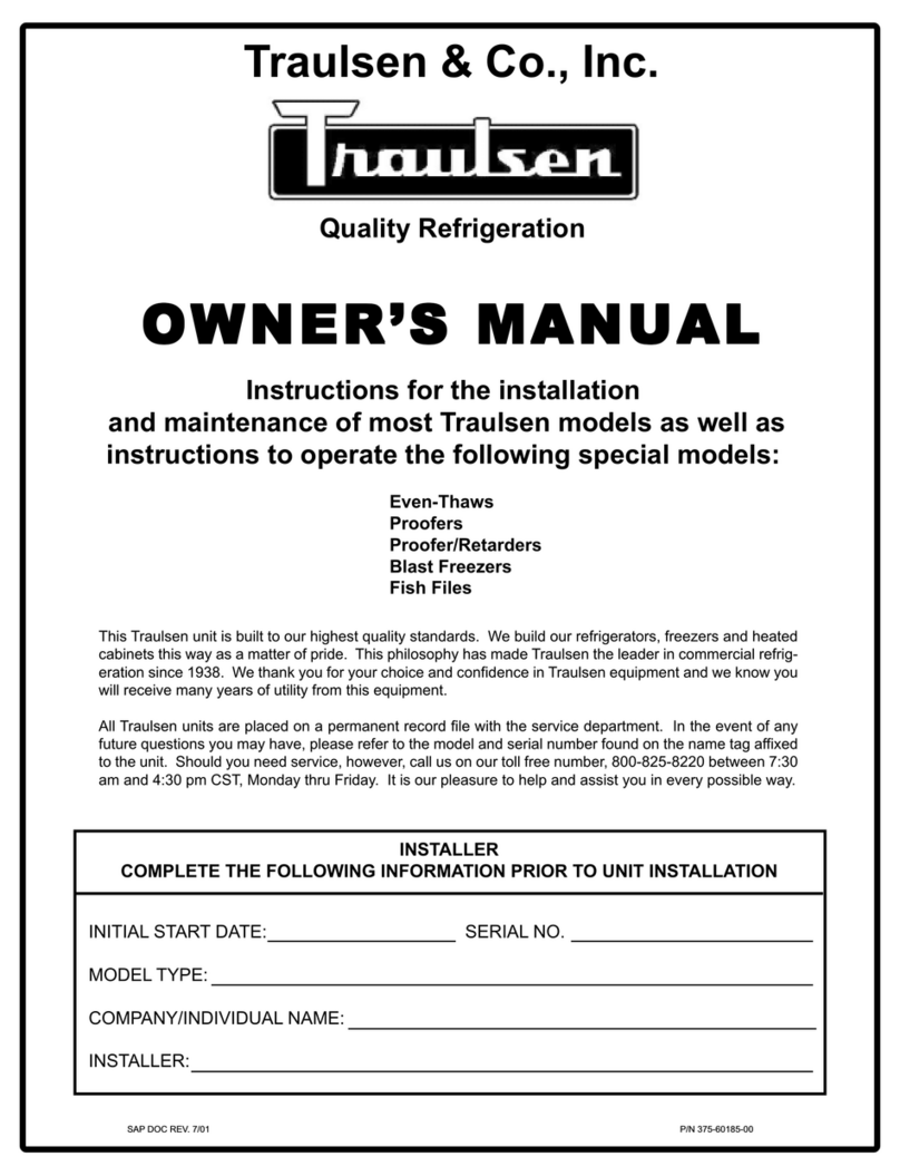 Traulsen Traulsen Quality Refrigeration User manual