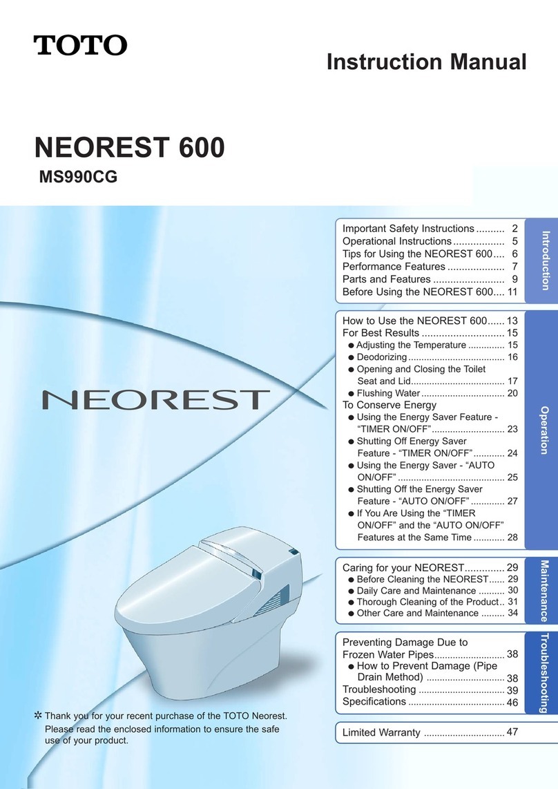 Toto NEOREST MS990CG instruction manual