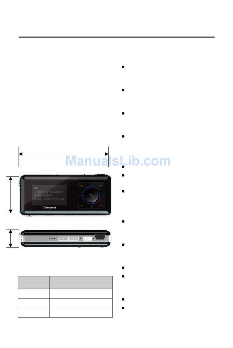 Transcend Tsonic 630 1GB User manual