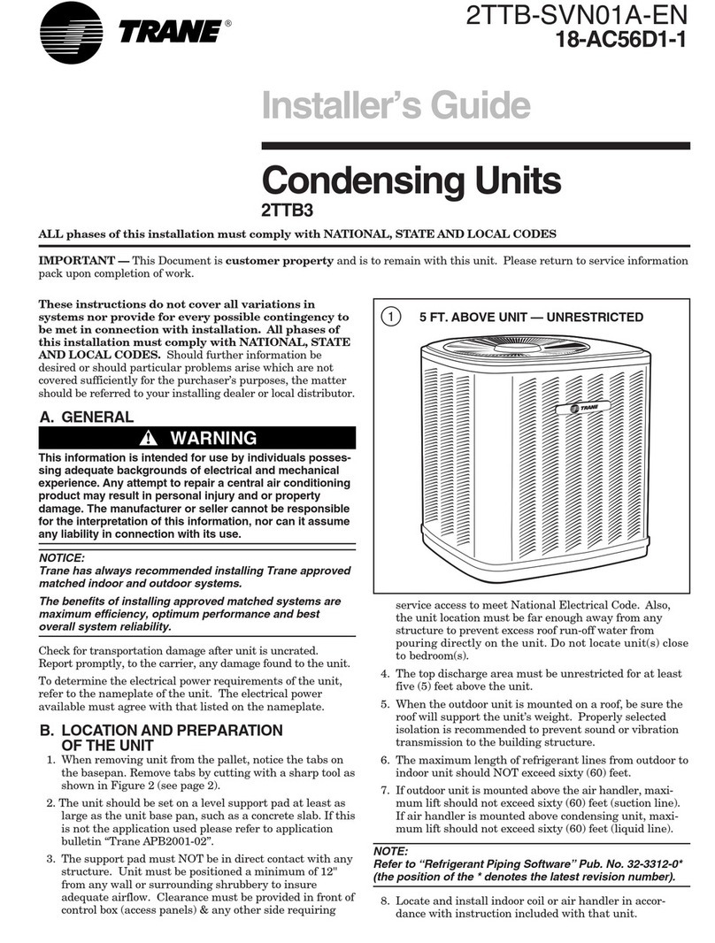 Trane 2TTB3 Assembly instructions
