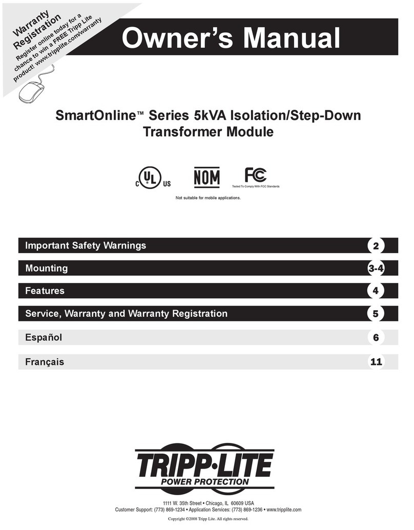 Tripp Lite SmartOnline 5KVA User manual