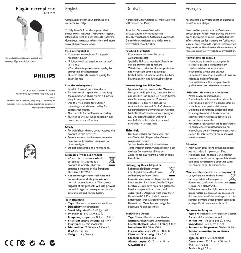 Philips LFH9171/00 Technical data