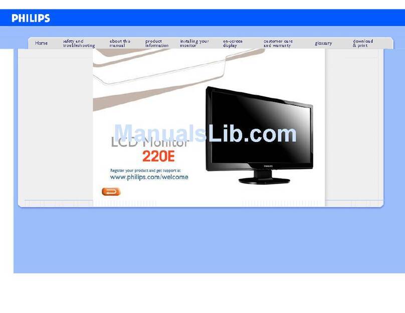 Philips 220E1SB1/00 Installation and operating instructions