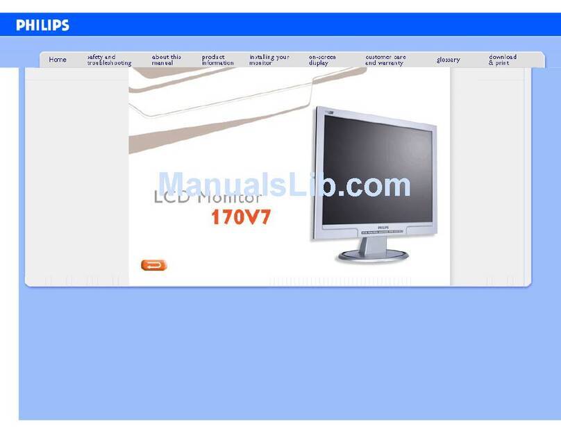 Philips 170V7FB/05 Installation and operating instructions