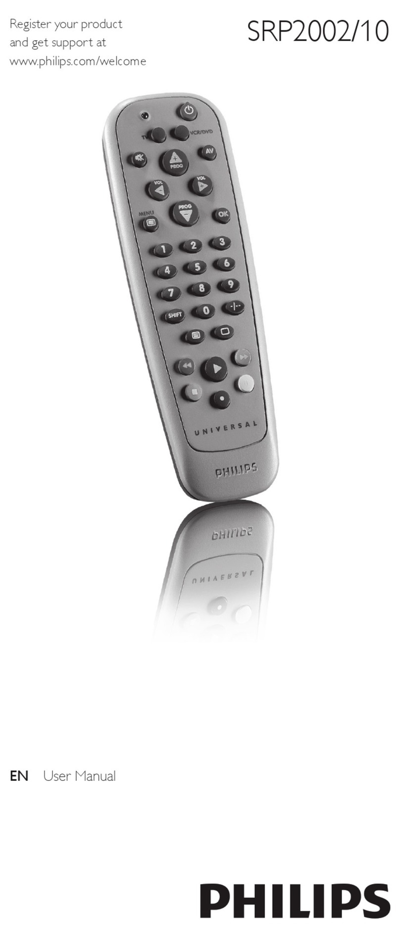 Philips SRP2002/10 User manual Philips SRP2002/10 User manual