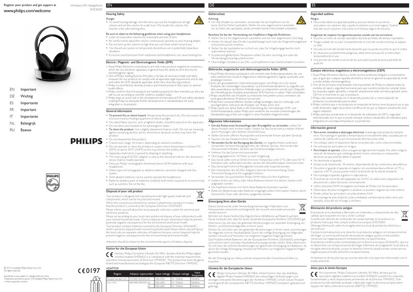 Philips SHD8600 General information
