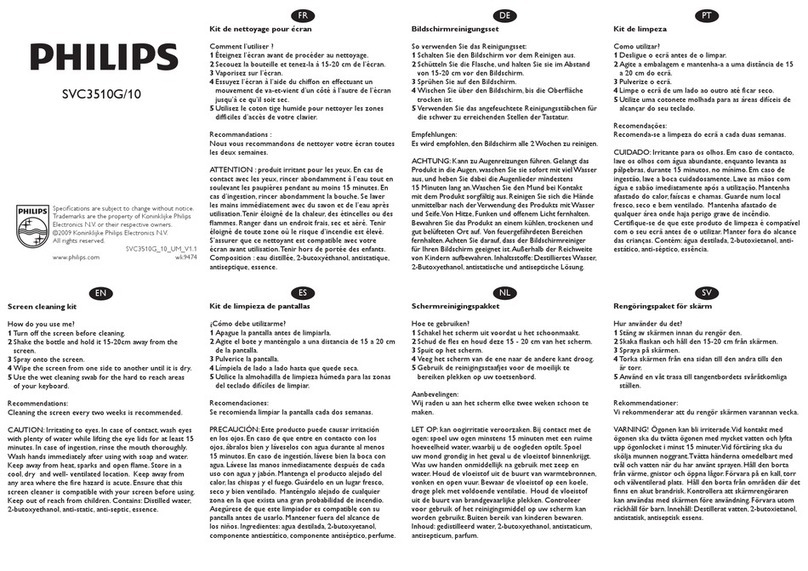 Philips SVC3510G/10 User manual