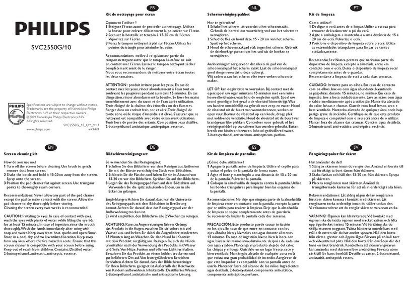 Philips SVC2550G/10 User manual Philips SVC2550G/10 User manual