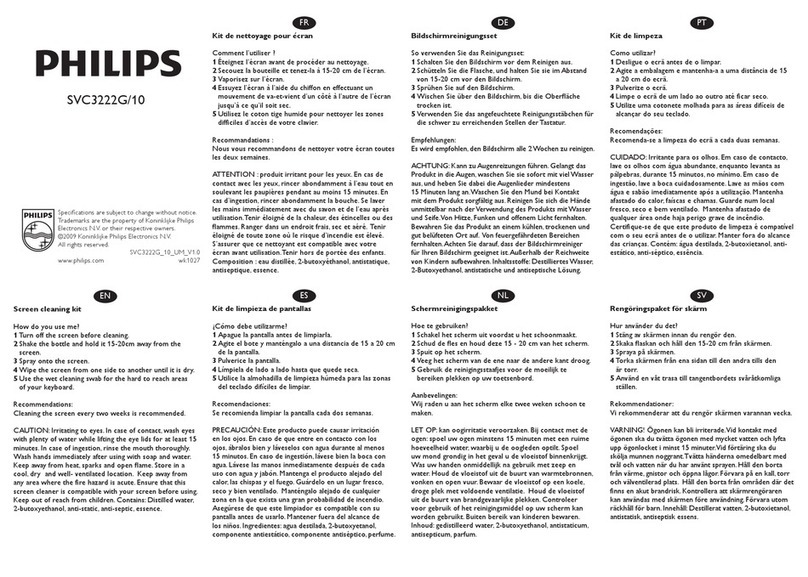 Philips SVC3222G/10 user manual