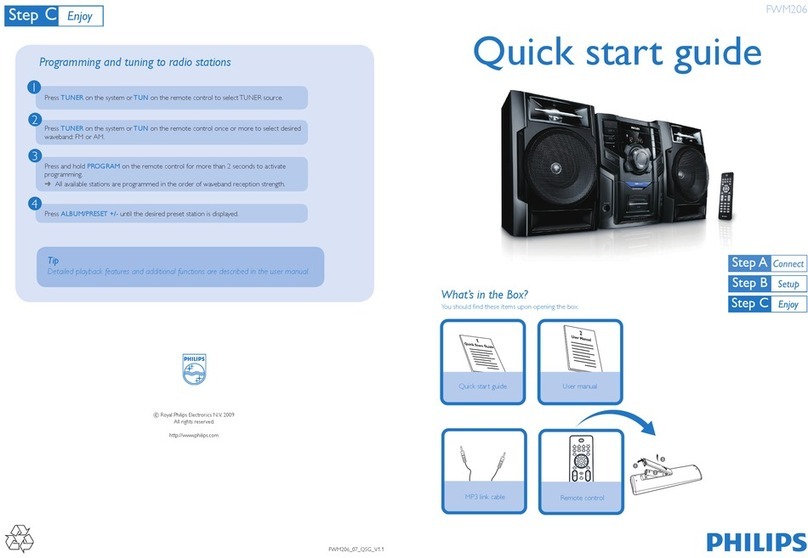 Philips FWM206/07 User manual