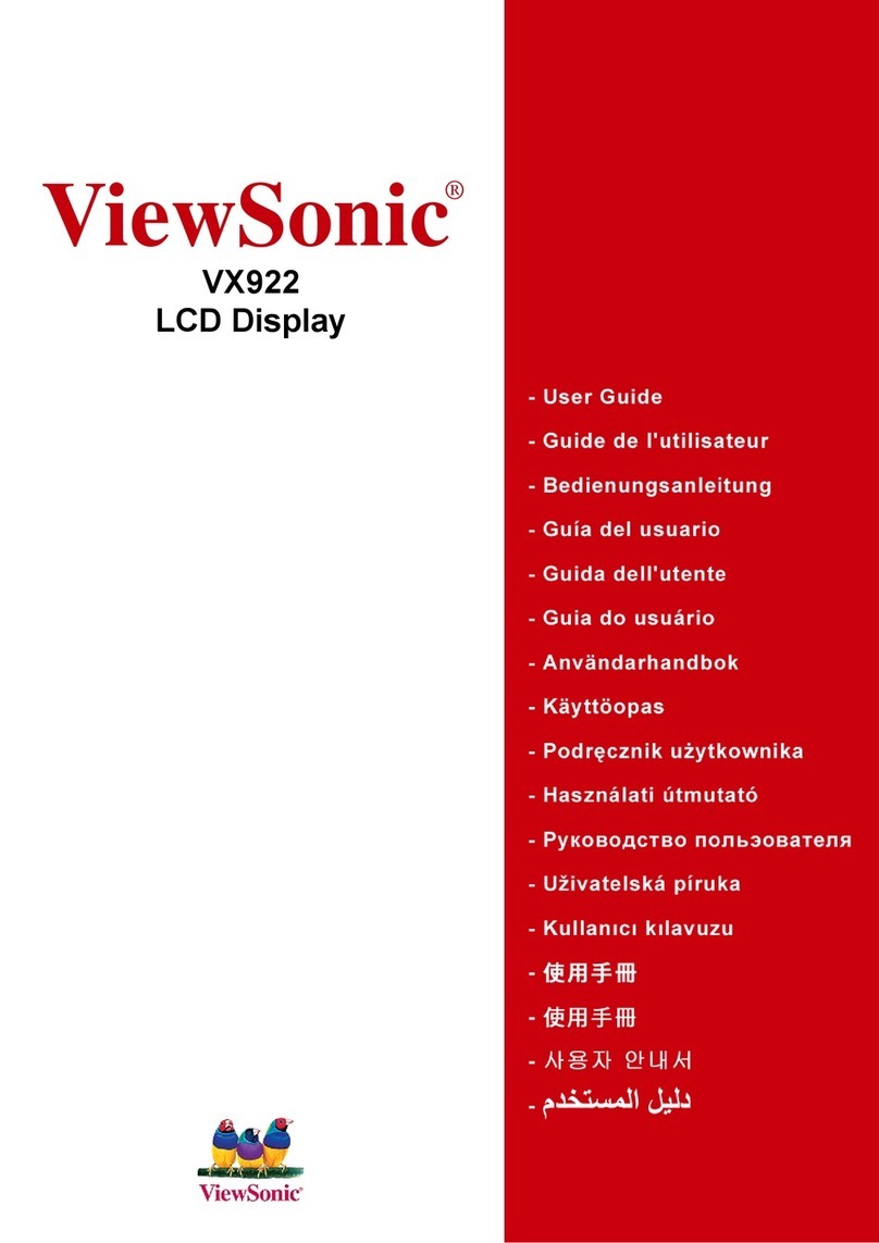 ViewSonic VX922 - 19" LCD Monitor User manual