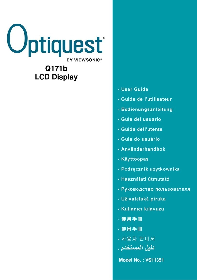 ViewSonic Q171B - Optiquest - 17" LCD Monitor User manual