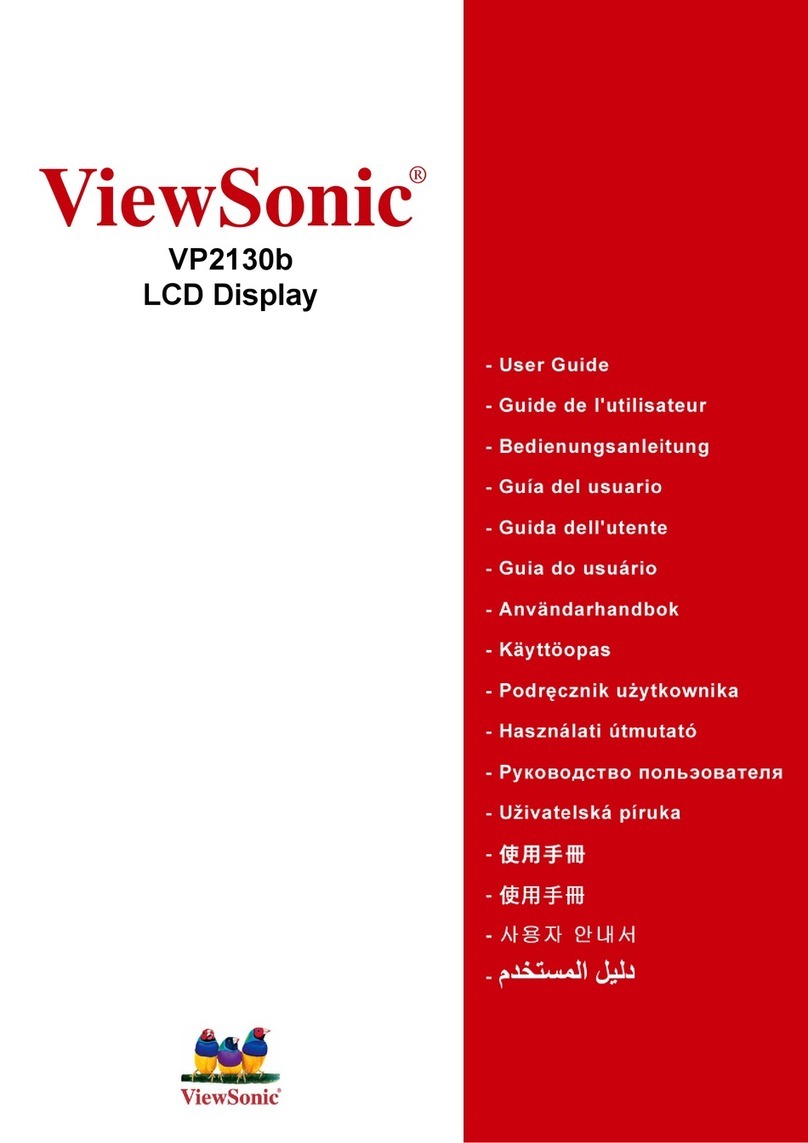ViewSonic VP2130B - 21.3" LCD Monitor User manual