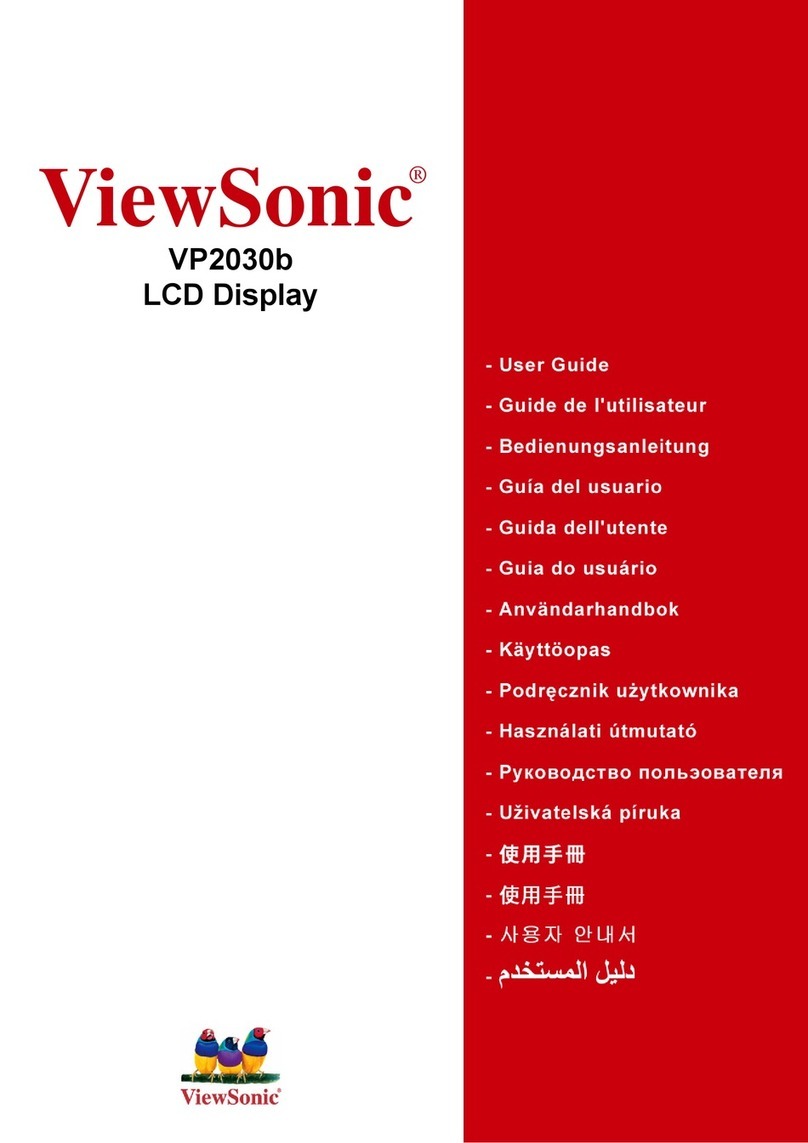 ViewSonic VP2030B - 20.1" LCD Monitor User manual