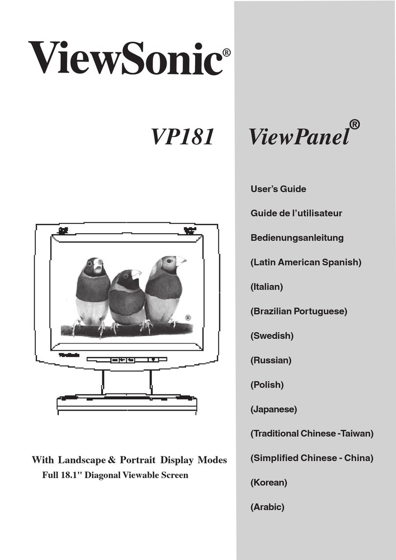 ViewSonic ViewPanel VP181 User manual