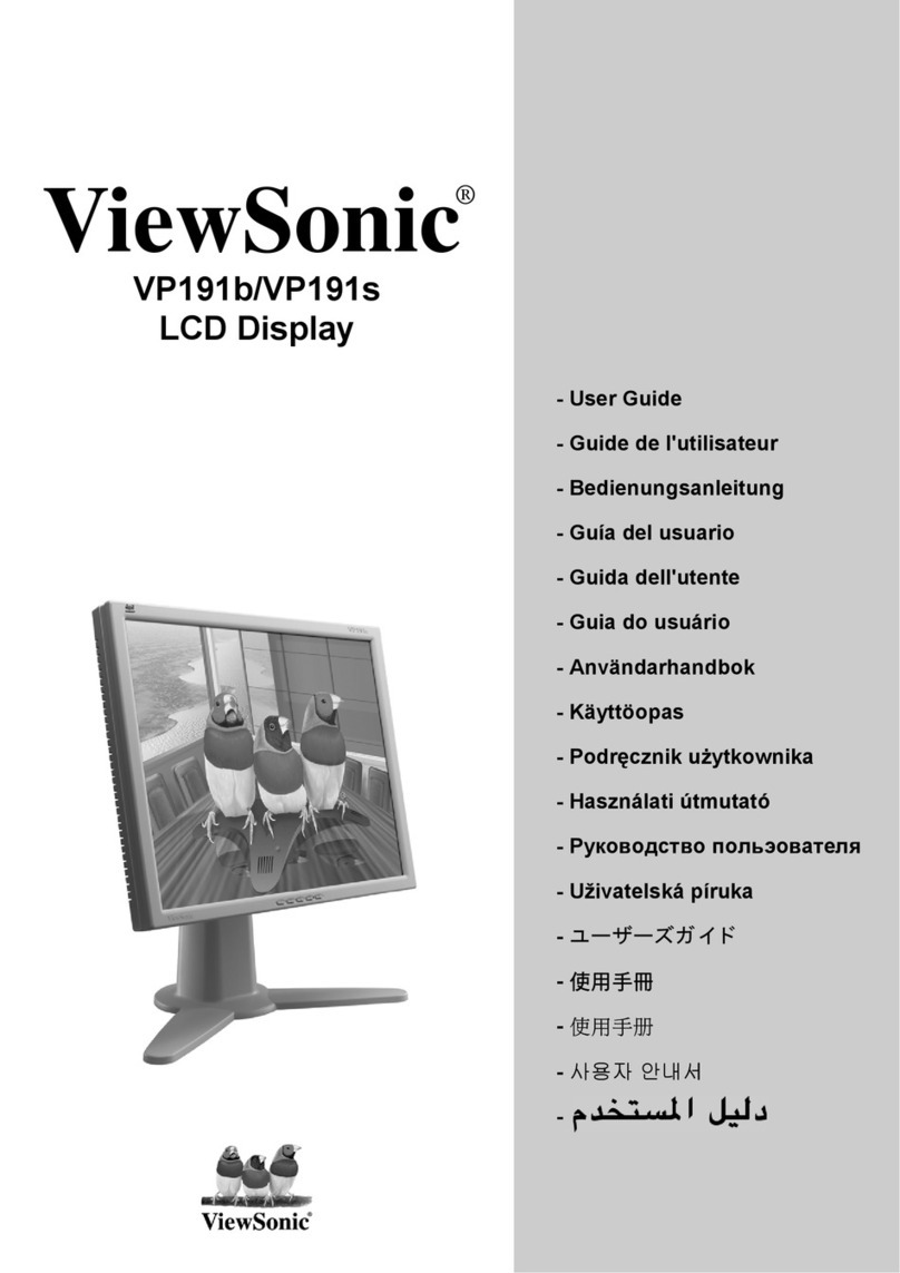 ViewSonic VP191B - 19" LCD Monitor User manual