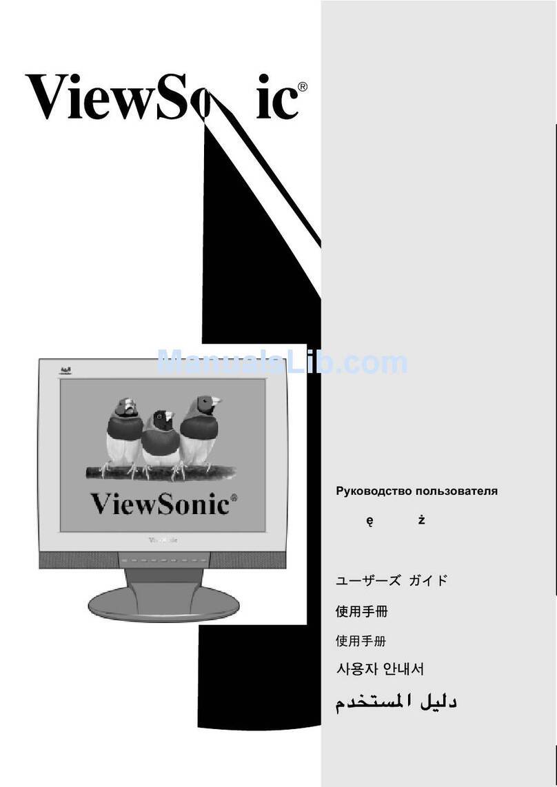 ViewSonic VX900 - 19" LCD Monitor User manual