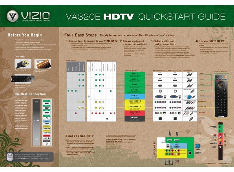 Vizio VA320E - 32" 720p LCD HDTV User manual