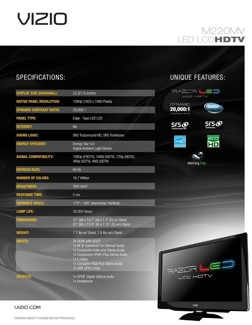 Vizio M220MV User manual