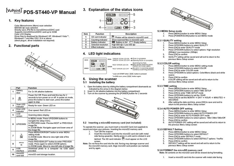 VuPoint PDS-ST440-VP manual