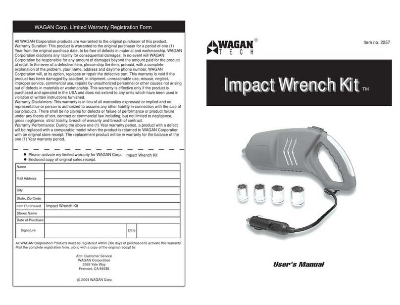 Wagan IMPACT DRIVER - IMPACT WRENCH 2257 user manual