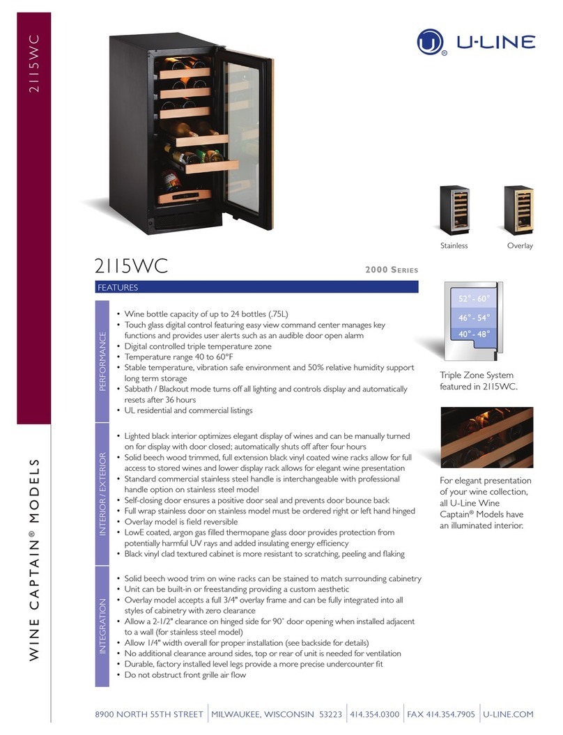 U-Line 2115WC User manual