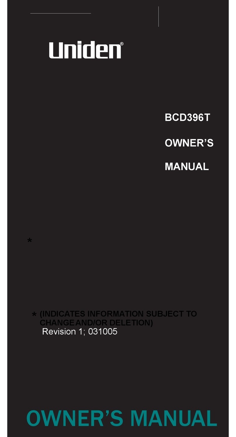 Uniden Bearcat BCD396T owner's manual
