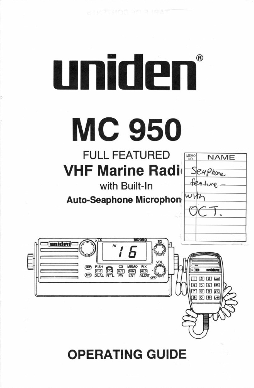 Uniden MC 950 User manual