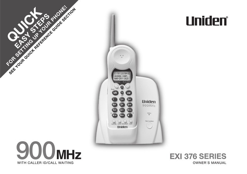 Uniden EXI 376 Series User manual