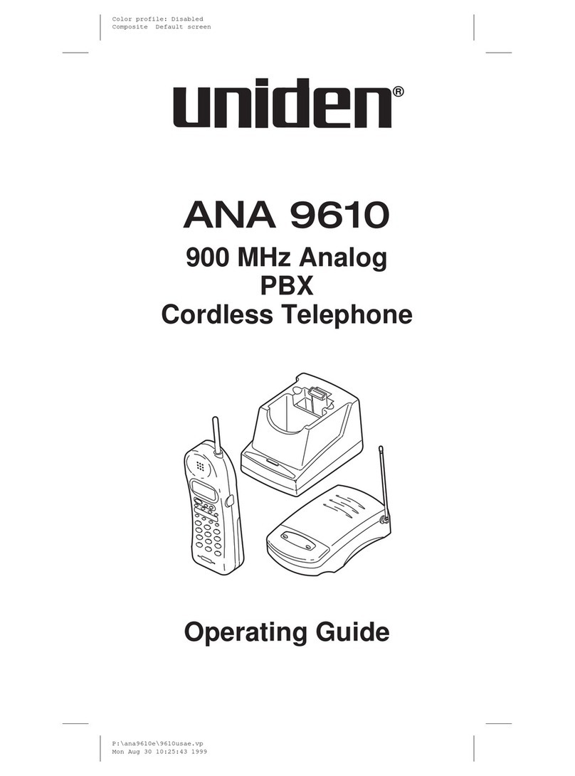 Uniden ANA 9610 User manual