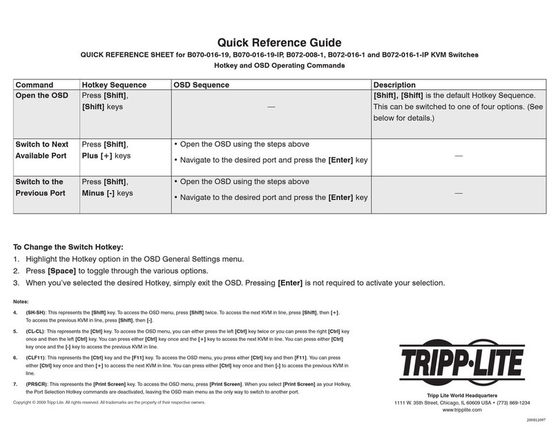 Tripp Lite NetCommander B070-016-19 User manual