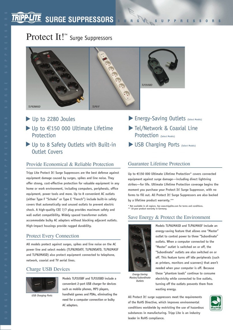 Tripp Lite TLP2USBD Specification sheet