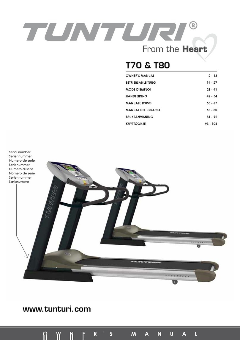 Tunturi T70 User manual Tunturi T70 User manual