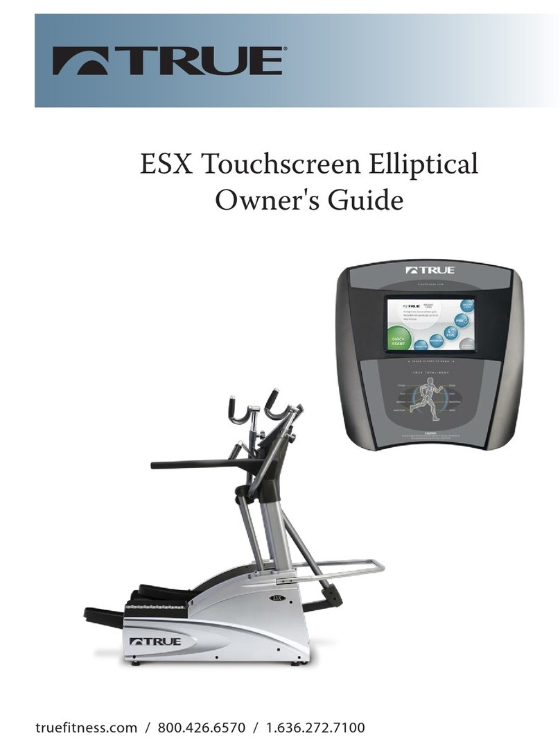 True Fitness Touchscreen Elliptical User manual
