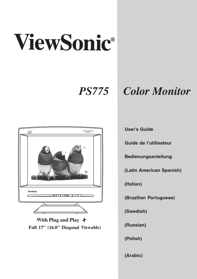 ViewSonic PS775 - 17" CRT Display User manual ViewSonic PS775 - 17" CRT Display User manual