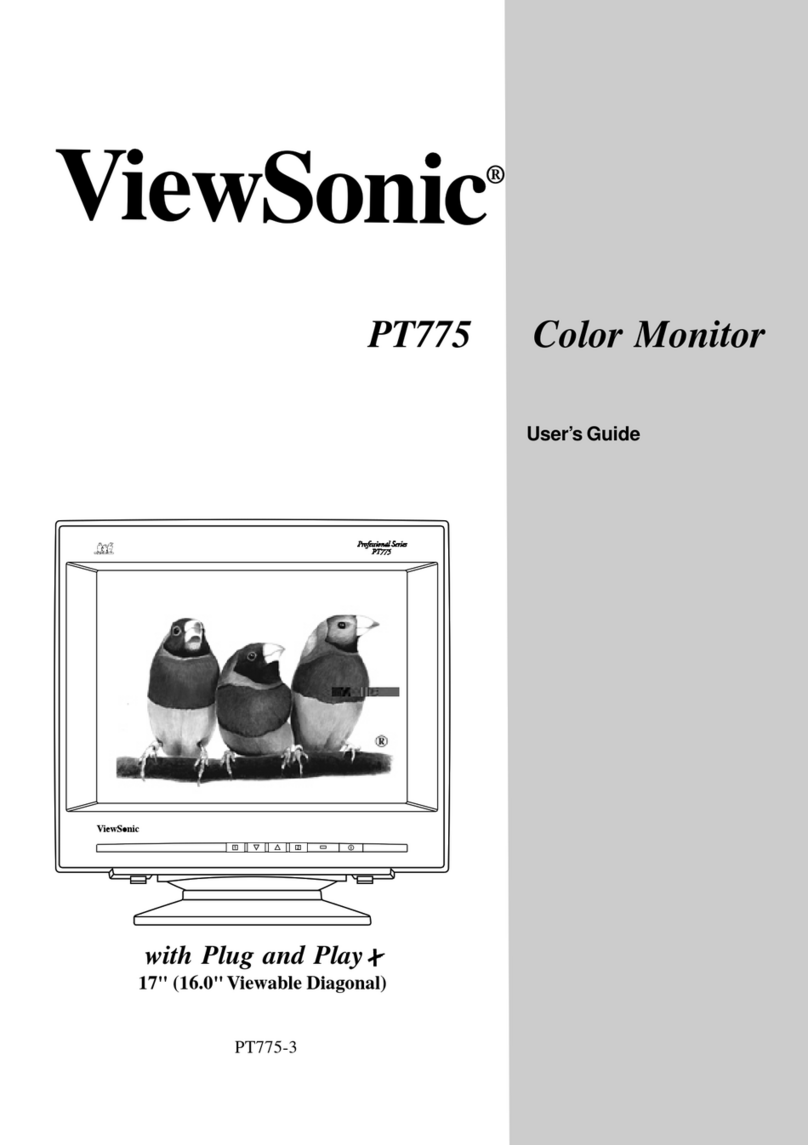 ViewSonic PT775 - 17" CRT Display User manual