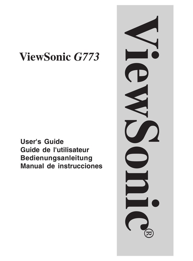 ViewSonic G773 - 17" CRT Display User manual ViewSonic G773 - 17" CRT Display User manual