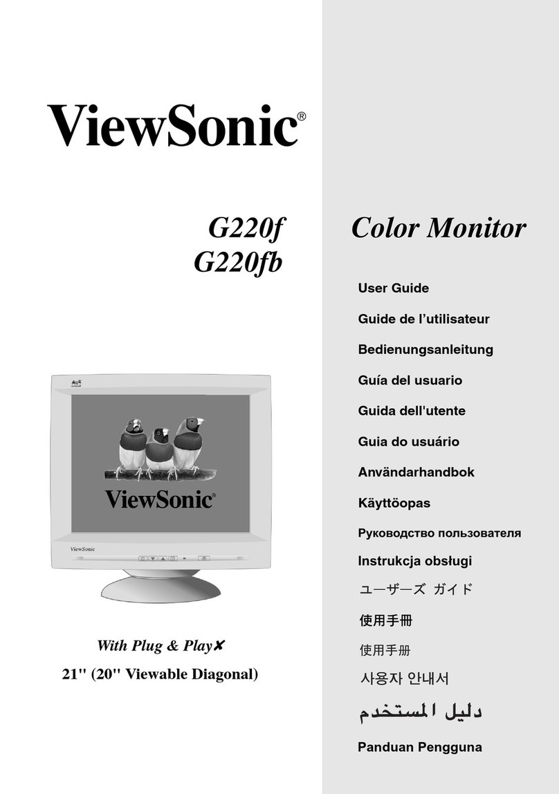 ViewSonic G220F - 21" CRT Display User manual