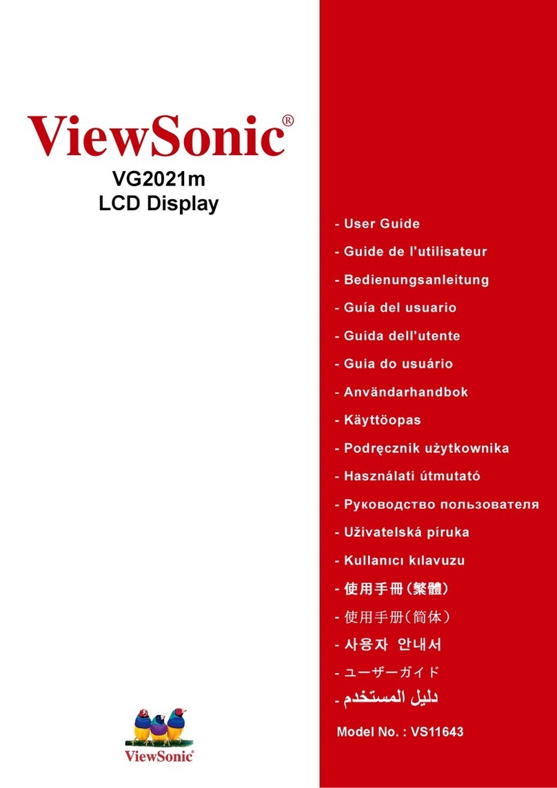 ViewSonic VG2021M - 20.1" LCD Monitor User manual