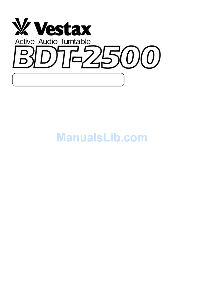 Vestax BDT-2500 User manual Vestax BDT-2500 User manual