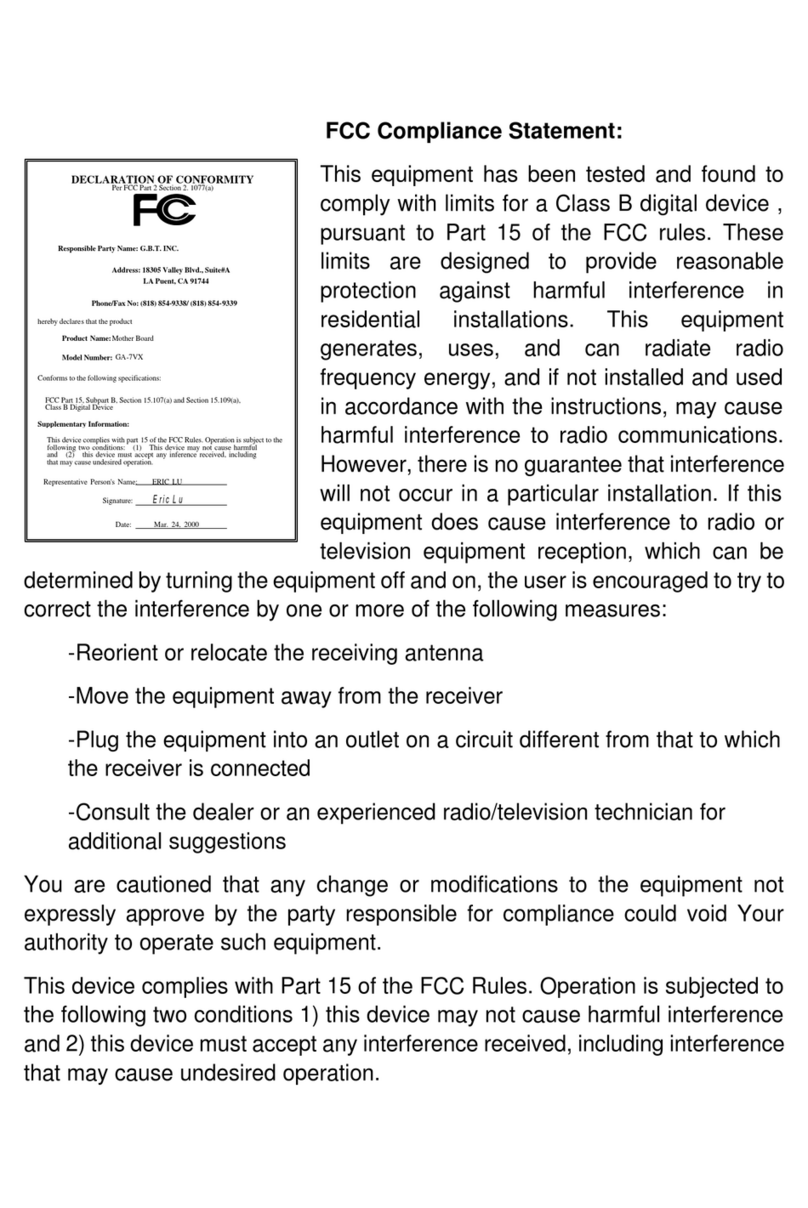 Gigabyte GA-7VX User manual