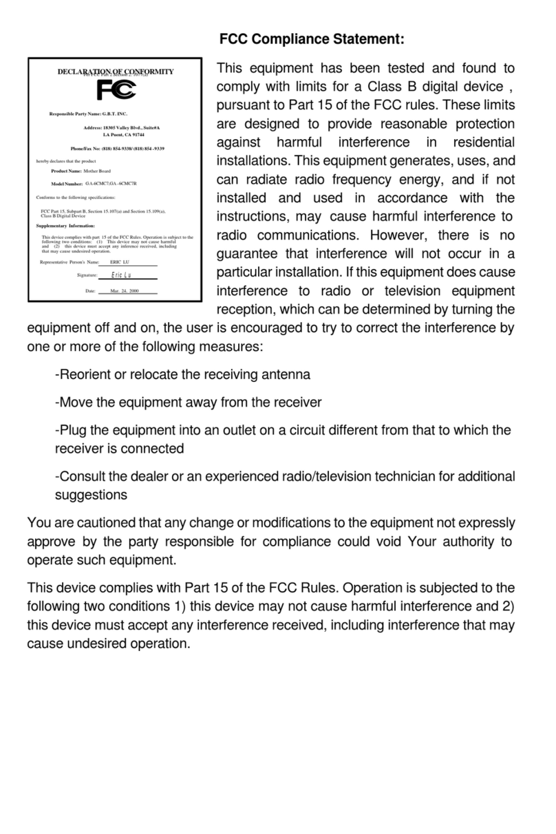 Gigabyte GA-6CMC7 User manual